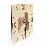 Wanduhr aus Holz mit Foto (Quadrat)