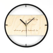 Wanduhr "Home is where your heart is."