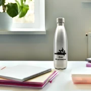 Trinkflasche aus Edelstahl, personalisiert mit Motiv und Namen