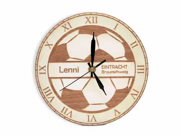 Wanduhr Motiv "Fußball" personalisiert