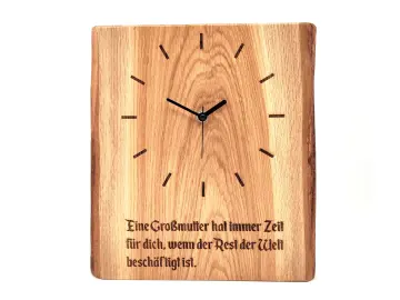 Wanduhr aus einer Eichenbohle (groß)