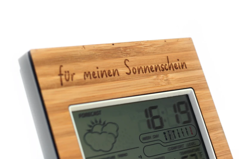 Wetterstation mit Namen personalisiert