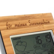 Wetterstation mit Namen personalisiert