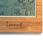 Wetterstation mit Namen personalisiert